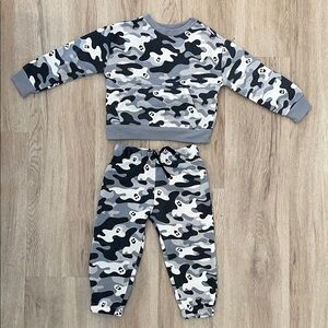 Kids Camouflage Ghost Print Matching Set